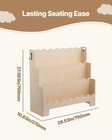 Vevor Kids Bookshelf 3-tier Scalloped Wooden Front Facing Montessori Toddler