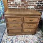 Mcm Asian Sewing Machine Cabinet Mid Century Furniture Desk Table Solid Wood 
