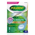 Polident 3 Minute Antibacterial Dental Appliance Cleanser Tablets  60 Count
