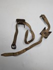 X2 Lot Antique Primitive Metal Boot Ice Creepers Crampons Cleats Spikes Leather