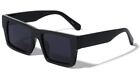 Retro Square Frame Sunglasses Mens Womens Flat Top Square Super Dark Lens Hiphop