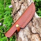 Custom Handmade Fixed Blade Cow Leather Sheath   Holster   Belt Vertical Knife