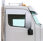 Pair 6  Stainless Steel Chop Tops Window Frame Mount For Peterbilt 567 579 Truck