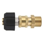 1 Pcs Pressure Washer Hose Connector Adapter M22 Female To 1 4 Male Durable