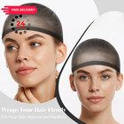 Plulon 6 Pcs Black Wig Cap For Women  Mesh Stocking Caps Net 6p 