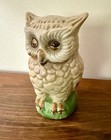 Vintage Winking Owl Coin Piggy Bank Ceramic Figurine 5    Tall