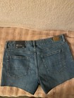 American Eagle Curvy Perfect Shortie Denim Shorts 16 33w Medium Wash Pockets