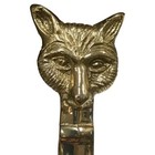Vintage Style Heavy Solid Brass Fox Letter Opener Desk Office  6 1 4  