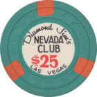 Nevada Club Diamond Jim s Casino Las Vegas Nevada  25 Chip 1963