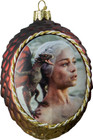 Game Of Thrones - Glass Dragon Egg Christmas Ornament Daenerys With Drogon  red 