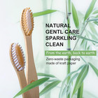 Bamboo Toothbrushes 10 Count - Bpa Free Medium Bristles  Compostable Natural Woo