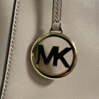 Michael Kors Charlotte Large Saffiano Leather Top Zip Tote Bag Pink 