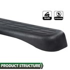 2pcs Bed Rail Caps Tailgate Cap For Chevy Silverado 1500 5  8  2007-2013 Black