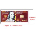 10pcs Gold Foil Banknotes 100 Us Dollars Red Novelty Currency Plastic Money