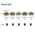 5 Set 64p Pinion Gear Set 3 175mm Shaft 46t 47t 48t 49t 50t Aluminum Motor Gears