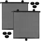  2 Pack Car Side Window Sun Shades Extra Wide Retractable Window 20 X 20 Inch