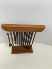 Vintage Teak Meditation Tranquility Wind Chime Instrument Mcm Table Desk
