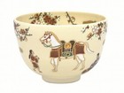 Mto Japanese Matcha Tea Bowl Chawan Sacred Horse Ninsei Style By Tanaka Bansho