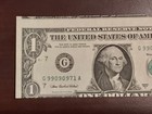 2003a  1 Bill Unc - Cutting Error Shows Part Of Next Note 