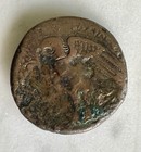 Ancient Ptolemaic Egyptian Bronze Coin     Zeus-ammon   Eagle     C  3rd Century Bc