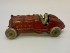Vintage Hubley Cast Iron Race Car W  Driver  7 Original Red Paint