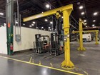 1 2 Ton Used General Crane Base Mounted Jib Crane  12 -0  Span X 10 -0  Hub