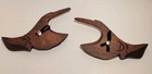 Vtg Signed David Robertson Hummingbird Wood Wall Art Pair Northwest Coast 7in