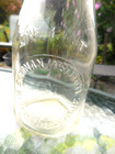 Sherman Institute Vintage Embossed Oner Pint Milk Bottle  Calif 