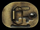 Nd27163  nos  Vintage 1988   phillips 66 Motor Oil   Solid Brass Belt Buckle