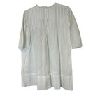 Antique Childs White Cotton Dress Hand Embroidered Pintuck Heirloom Gown