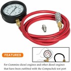 Tu-32-20 Compucheck Fuel System Pressure Test Gauge 0-300 Psi For Cummins Diesel