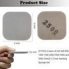 Tonmp 54 Pcs 2 X 2 Soft Touch Sanding Pads  Mesh Polishing Pads Grey 