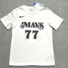 Nike Nba Youth Small Luka Doncic Dallas Mavericks Mavs 77 T-shirt White City