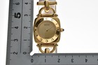 Vintage  exc 5  Gucci Horsebit 6300l 21mm Gold Dial Quartz Women s Watch