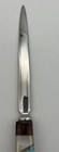 Vintage Santa Fe Stoneworks Wood Turquoise mother Of Pearl Inlay Letter Opener