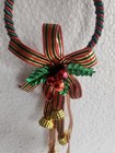 Red   Green Door Hanger Christmas Decoration W  Metal Mistletoe   Plastic Bells