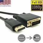 6 10 15 Ft Gold Plated Dp Displayport To Dvi-d Male Dual Link Cable 4k 1080p Lot