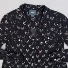 Maeve Shirt Womens 2 White Black Pink Kitty Cat Anthropologie Flowy Blouse