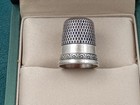 Sterling Silver 8 W  Hallmark Thimble W  Honey Comb Style Design