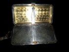 Vintage Art Deco Sterling Silver Small Cigarette Case On Chain 67 2 Grams