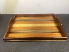 Vtg 1950   s Rare Wood Inlay Serving Tv Tray Danish Mid Century Modern Retro Nice 