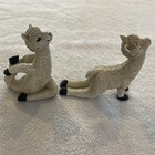 Set Of 2 Mini Resin Yoga Llama Alpaca Figurines Whimsical Zen Decor