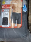 Hanes Ultimate   6-pair Men s Tagless Boxer Briefs Underwear Cotton   M  32-34 