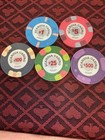 Vintage Paulson T c Scandia Casino Poker Set Lot Of 100 Chips 1990   s Rare Htf