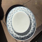 Vintage Blue   White Floral Planter