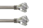 Mainstays Faceted 3 4  Single Curtain Rod  30-84   Brushed Nickel Pack Of 2