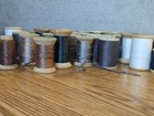 Lot Of 40 Vintage Wooden Sewing Thread Spools   22 Empty Wood Spool Corticelli