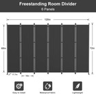 6 Panel Room Divider  6ft Tall Folding Privacy Screen Wall Dividers  Portable Pr