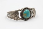 Vintage Navajo Gorgeous Turquoise Sterling Silver Old Dead Pawn Cuff Bracelet