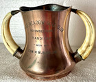 Vintage Copper Boar Tusk Trophy Dyker Meadow Golf Country Club Brooklyn Ny 1905